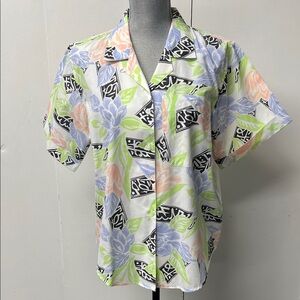 Floral Short Sleeve Button-Up Shirt